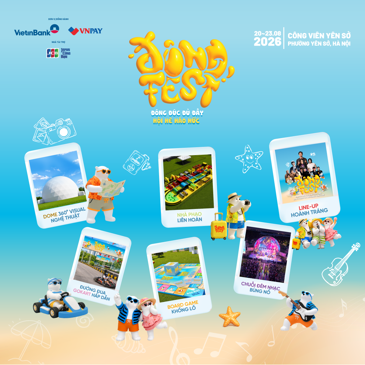 Bùng nổ chuỗi trải nhiệm trại hè Chill tại Đông Fest 2026 : săn vé đại nhạc hội, oanh tạc 6 trạm trò chơi cực chất