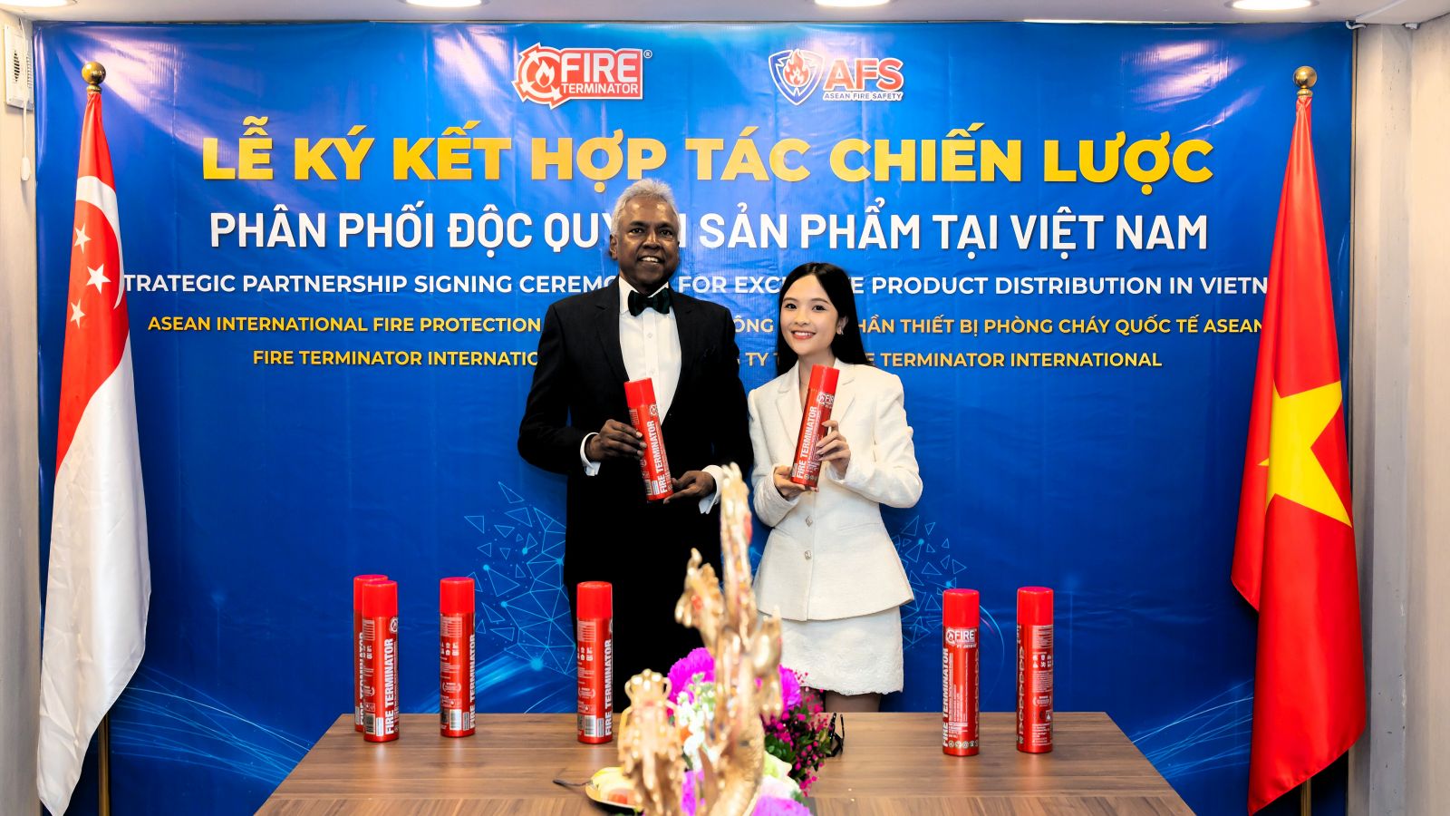 Fire Terminator International Pte Ltd (Singapore) bổ nhiệm AFS làm Nhà phân phối độc quyền tại Việt Nam:  BƯỚC TIẾN MỚI TRONG CHUẨN MỰC AN TOÀN PCCC 