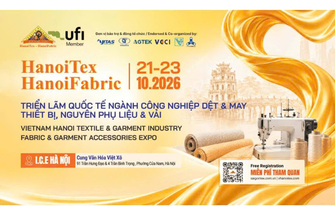 ​HanoiTex - HanoiFabric 2026: Điểm hẹn chiến lược của ngành dệt may Việt Nam và quốc tế
