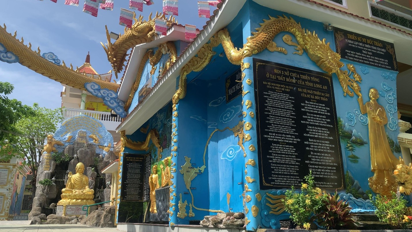 Chùa Thiền Tông Tân Diệu ở Long An - Điểm đến  ấn tượng khi Xuân về.